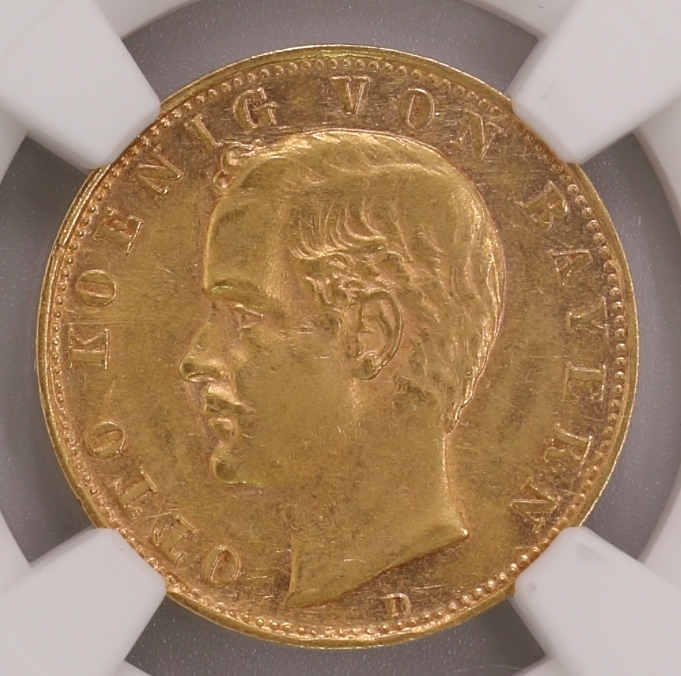 Kingdom Of Bavaria King Otto Gold Coin 10 Mark 巴伐利亞王國 鄂圖 10馬克金幣